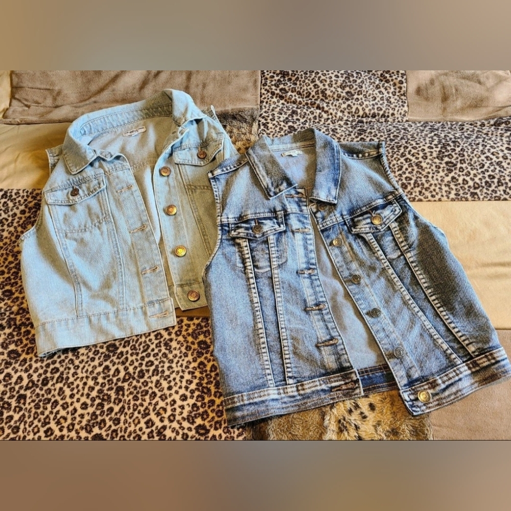 2 Junior Jean Denim Jackets Celebrity Pink & Chiole sz M
